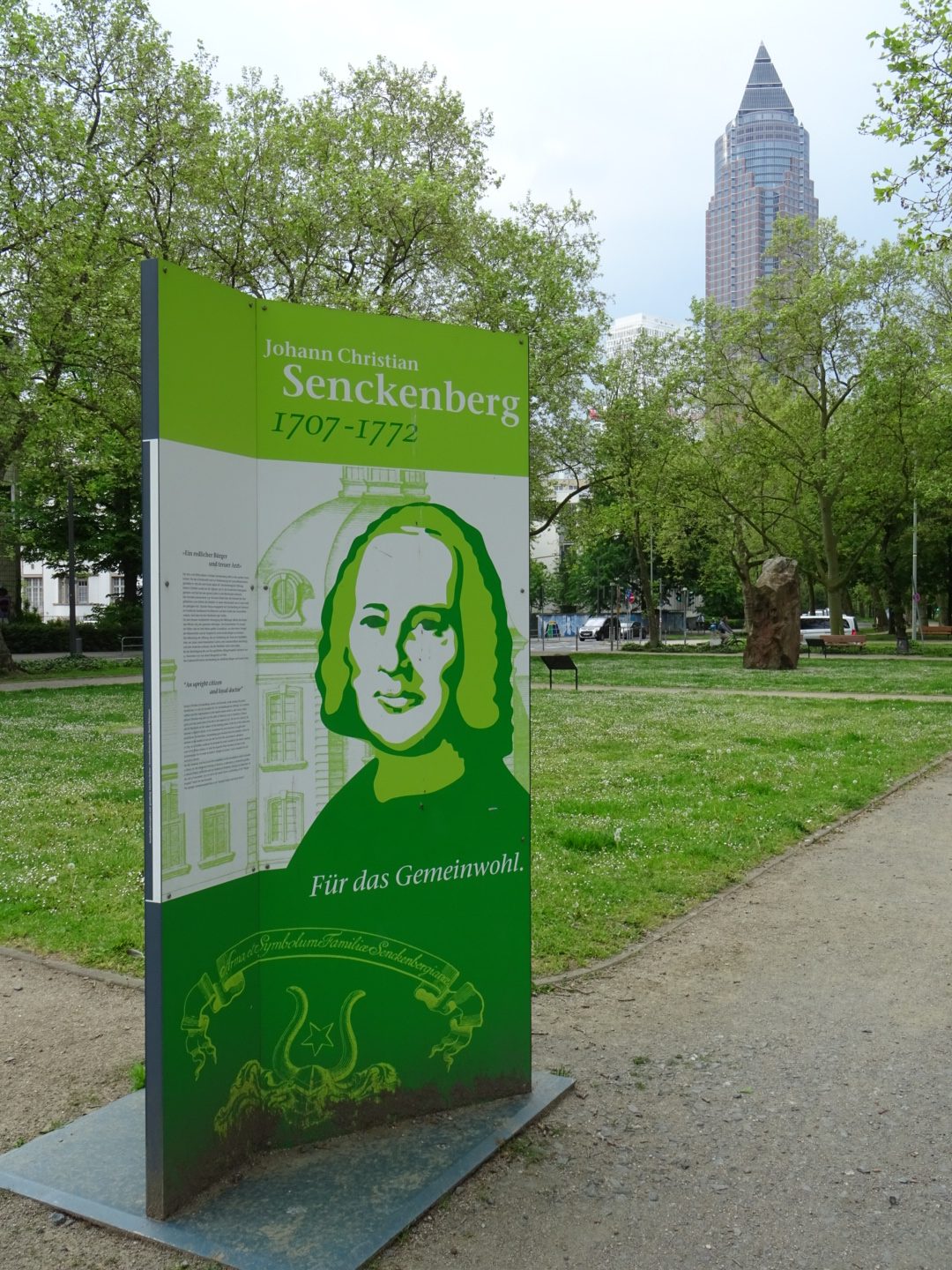 Senckenberganlage, Informationstafel/ Foto: Karola Neder