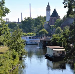 Hausboote an der Nidda Mündung - Foto: Rudolf Schindler