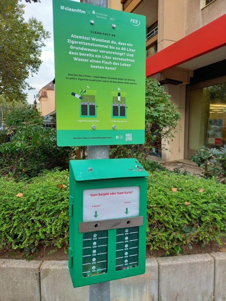 Meinungsfilter von #cleanffm, Foto: Karola Neder