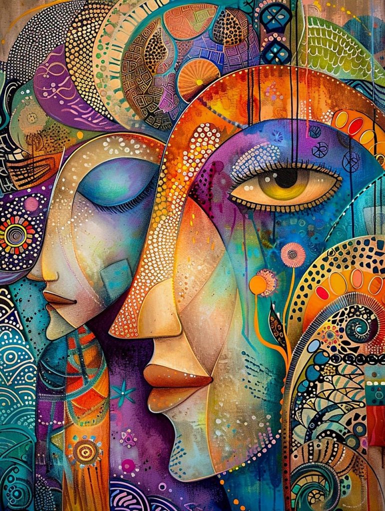 #Abstrakte Kunst #Menschlicher Gesichter