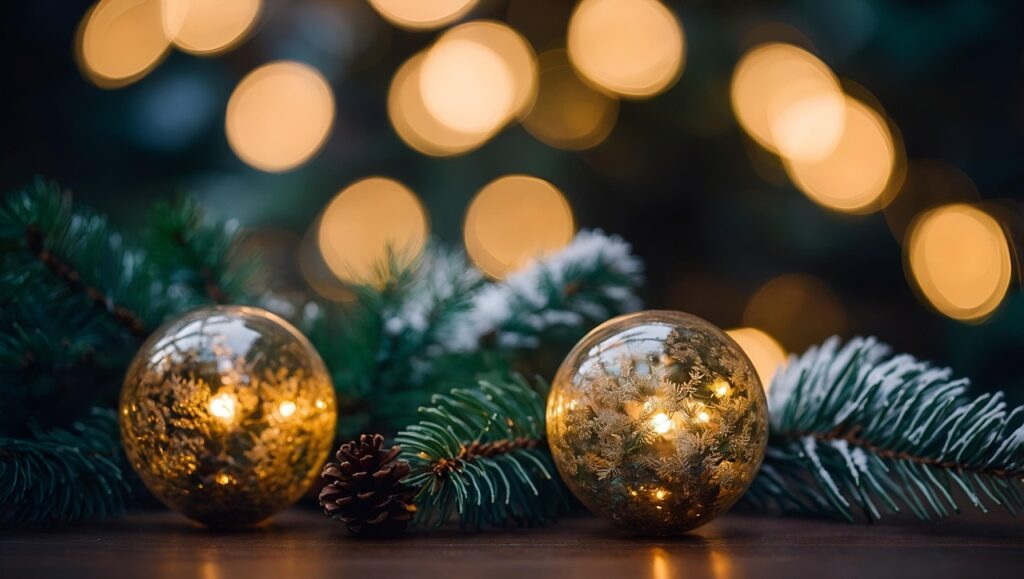 # Weihnachtskugel # Tannenzweige