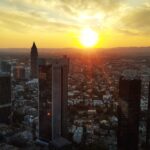 #Skyline-Frankfurt #Sonnenuntergang #Hitze