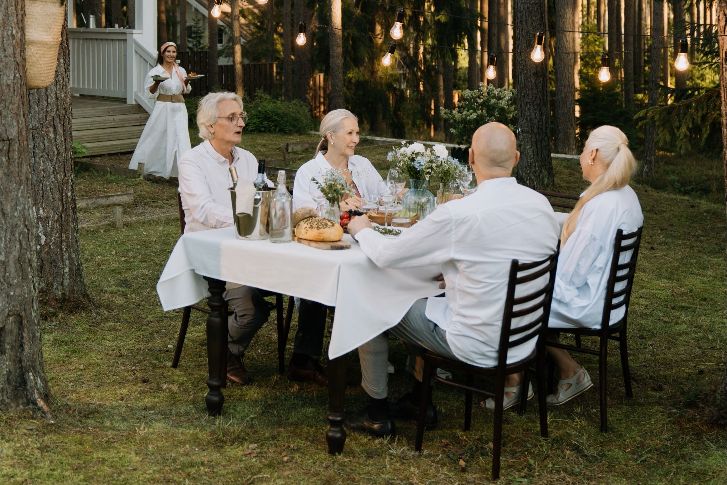 Garten, Essen, Dinner, Senioren