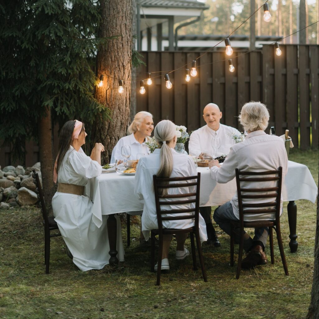 Garten, Essen, Dinner, Senioren