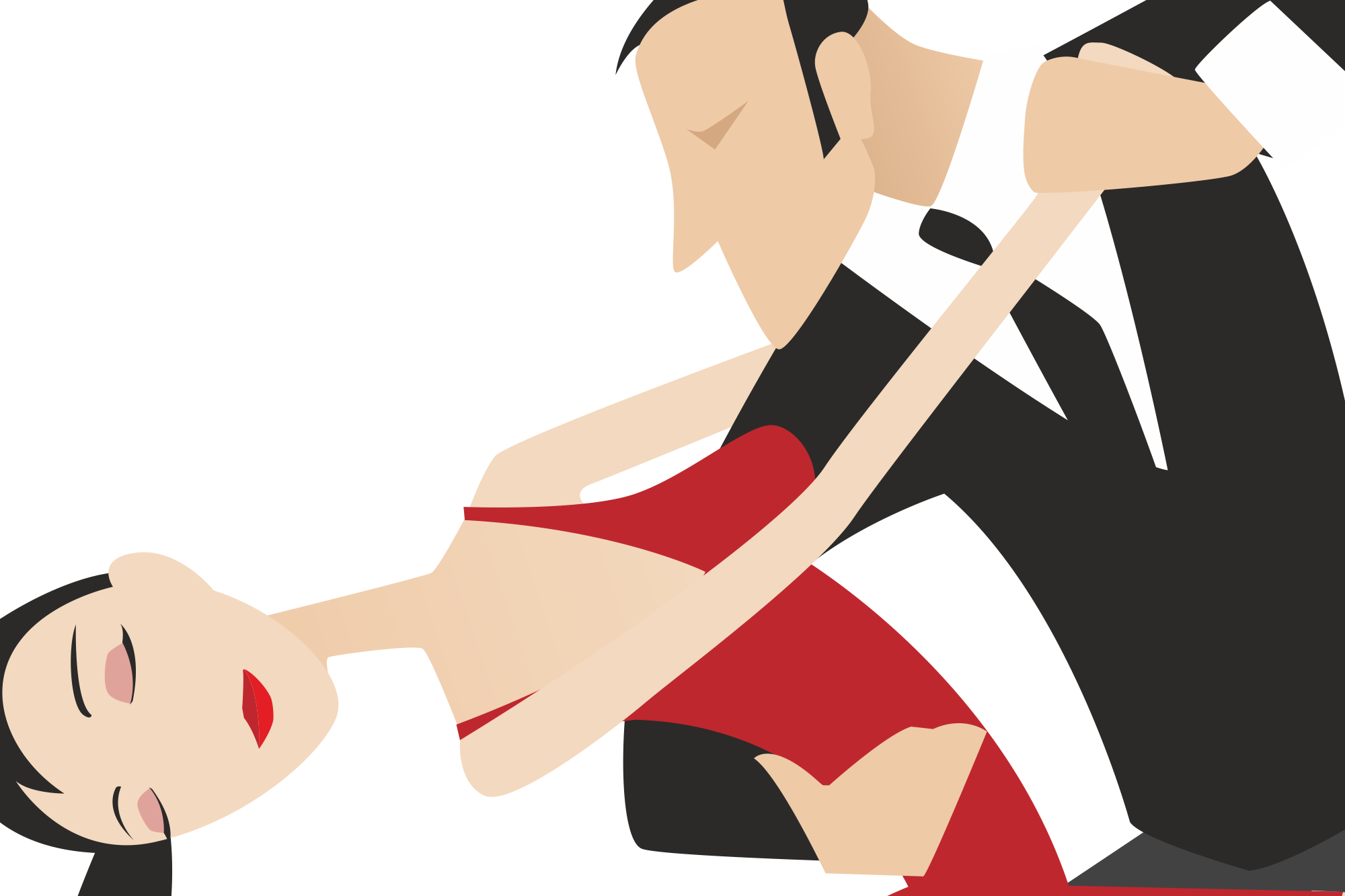 Tango, Tanzen, Paar, lizenzfreie Stockillustration