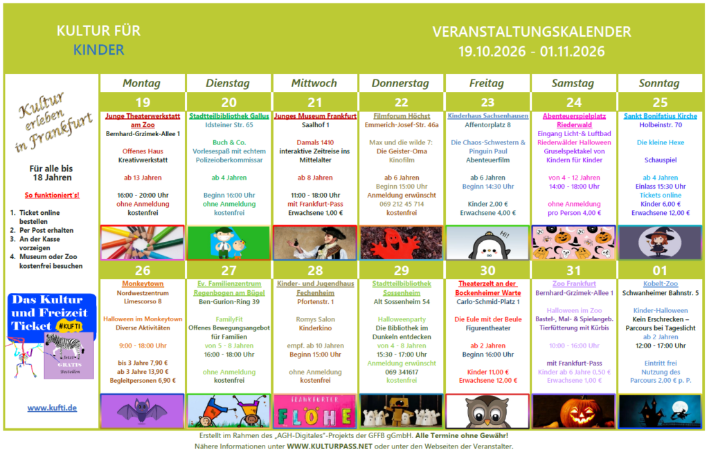 Veranstaltungskalender Kinder
