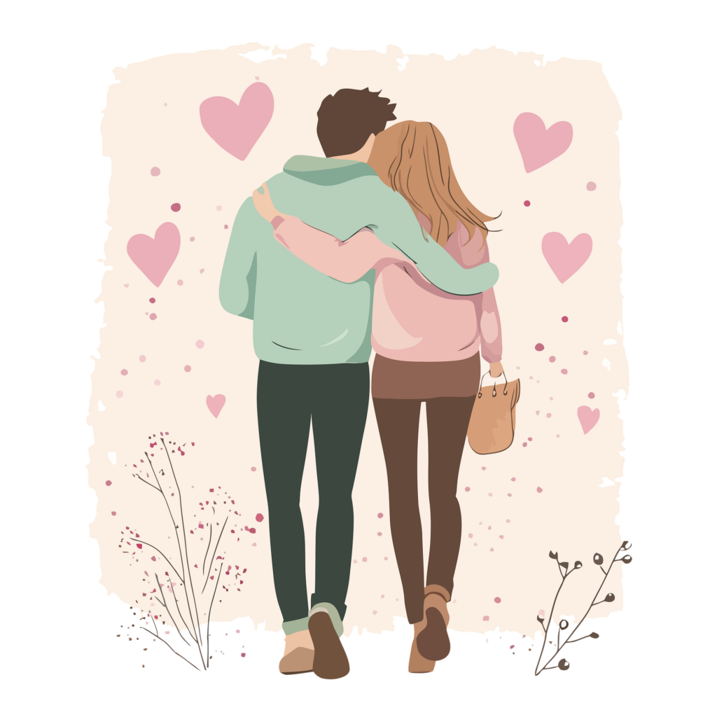 Paar, Beziehung, Spazieren, Liebe, Mann und Frau
